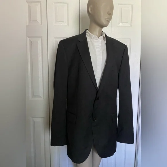 Boss Hugo Boss The Grand Central Gray Blazer Sport Coat Blazer Jacket 46L